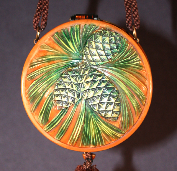 Pinecones celluloid purses