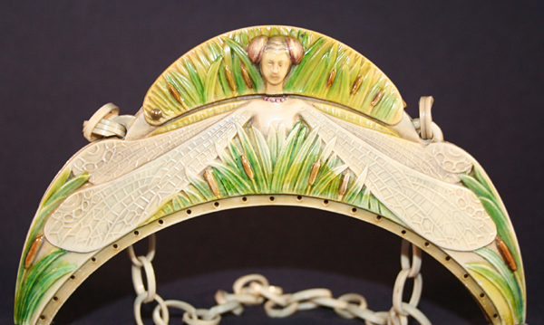 Dragonfly Lady celluloid purse