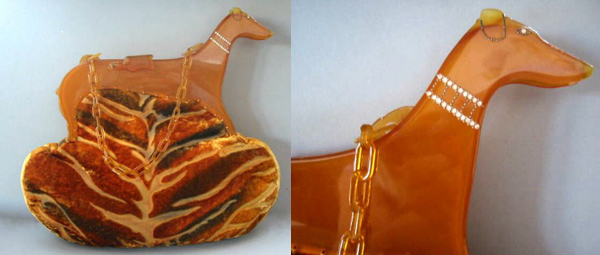 Greyhound celluloid purses