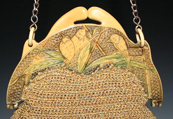 Birds and Bamboo celluloid purse